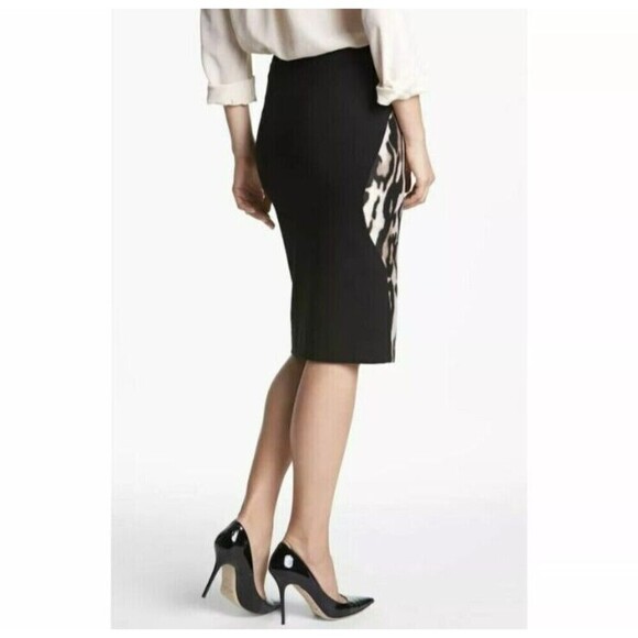 Diane Von Furstenberg DVF Mae Leopard Wool Silk Pencil Skirt Size 4 - Picture 7 of 12